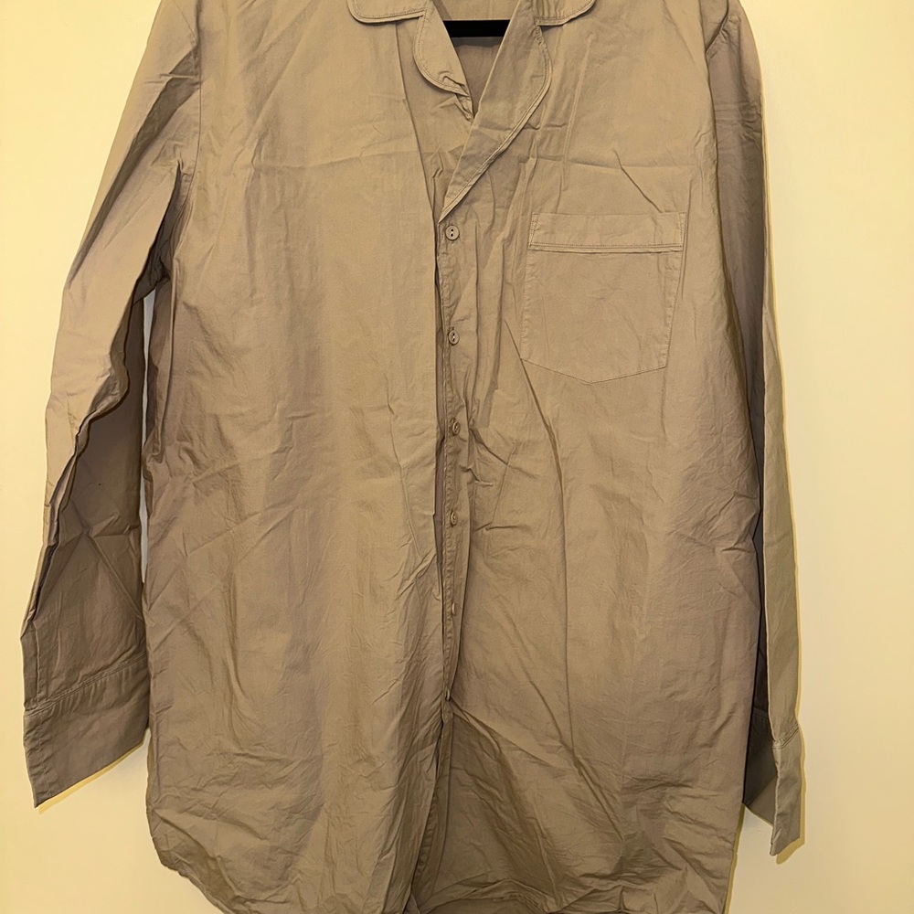 SKIMS oversized button-up shirt dress